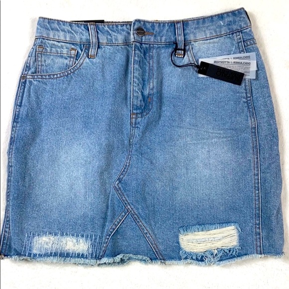 NWT [BUFFALO] High Rise Distressed Jean Skirt | Size 27 - Picture 1 of 4